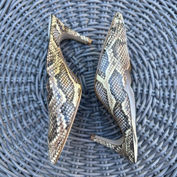 Louise et Cie Kirina Scalloped Mule Pastello Python Sz 7 - Picture 7 of 12